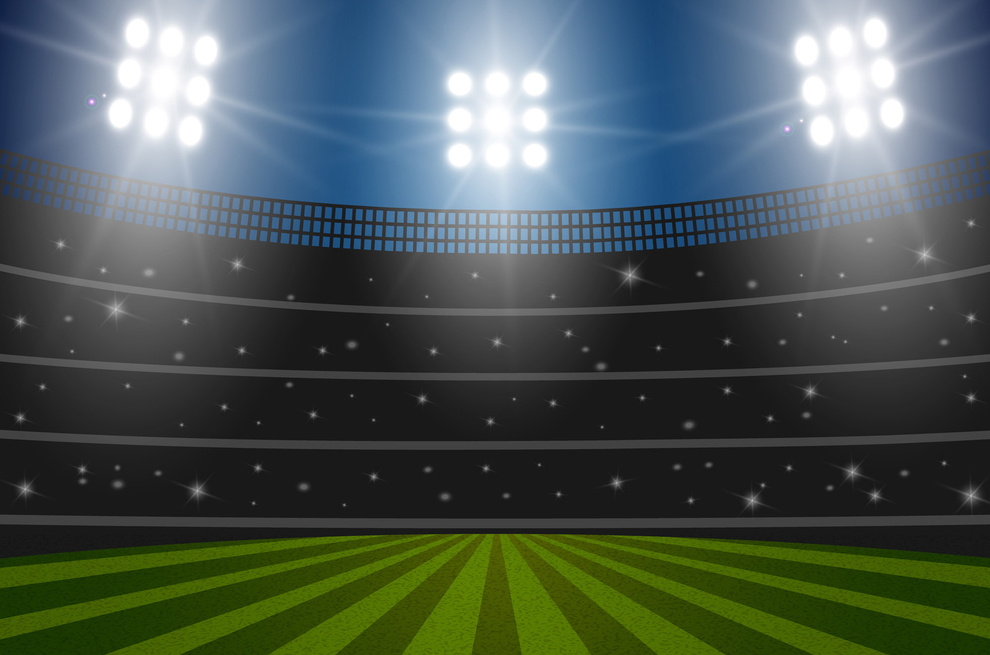 Estádio de futebol com arquibancada lotada durante jogo do Campeonato Goiano